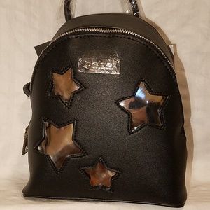 Authentic BEBE Black w Stars Mini Backpack Purse
